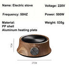 Electric stove with specifications on a white background