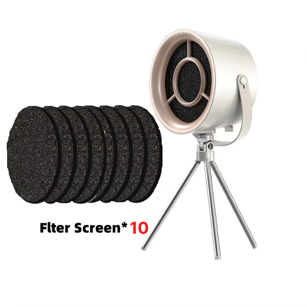 Light stand with filter screen on a white background