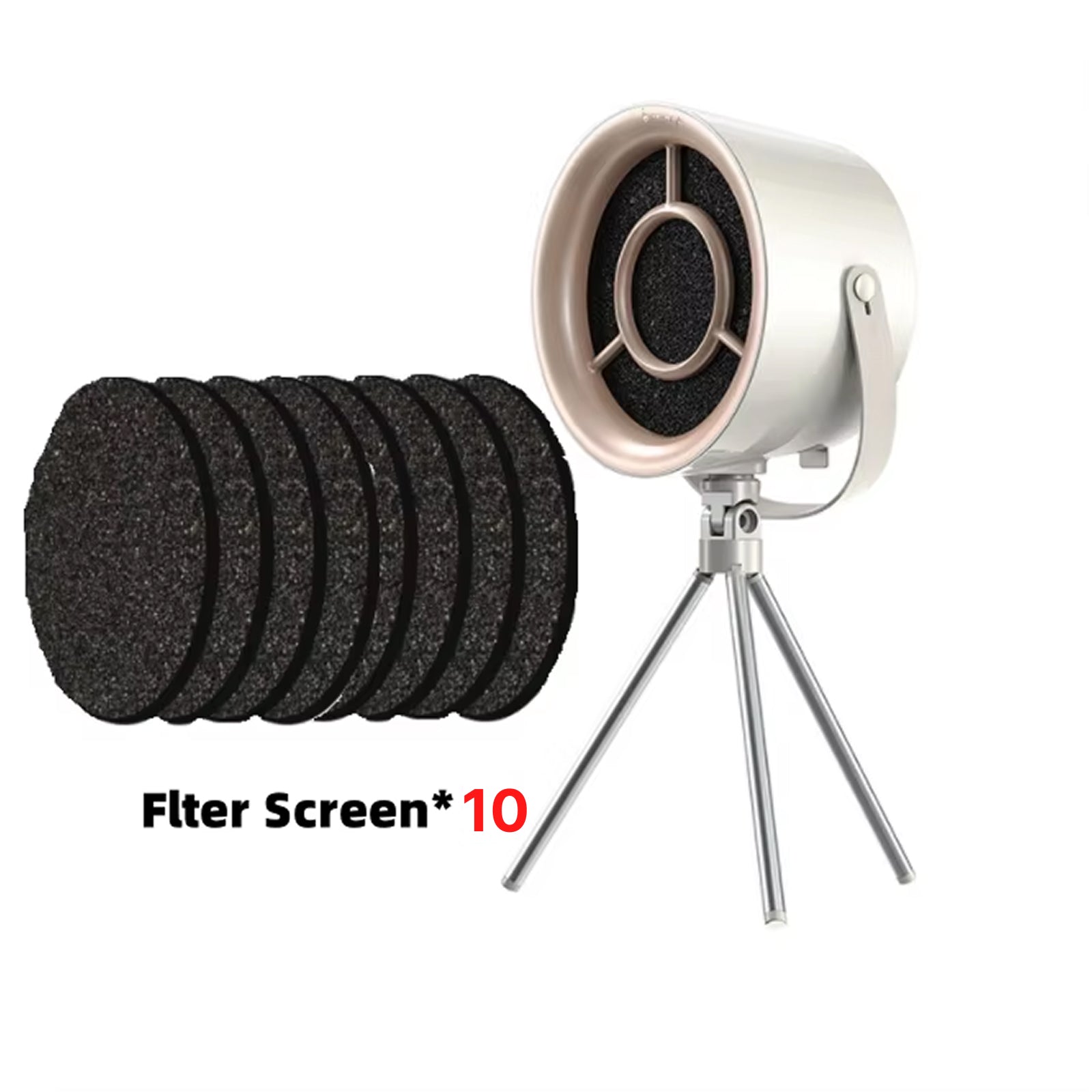 Light stand with filter screen on a white background