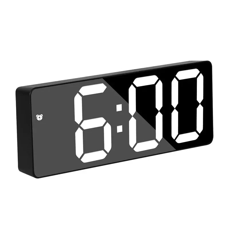 Mirror Alarm Clock with LED Display | Shows Time & Temperature