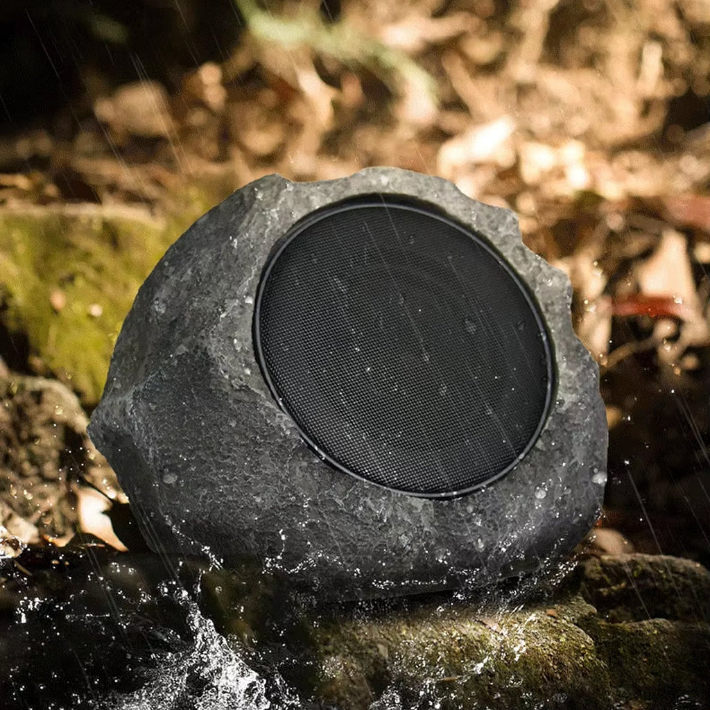 Rugged outdoor speaker on a natural background