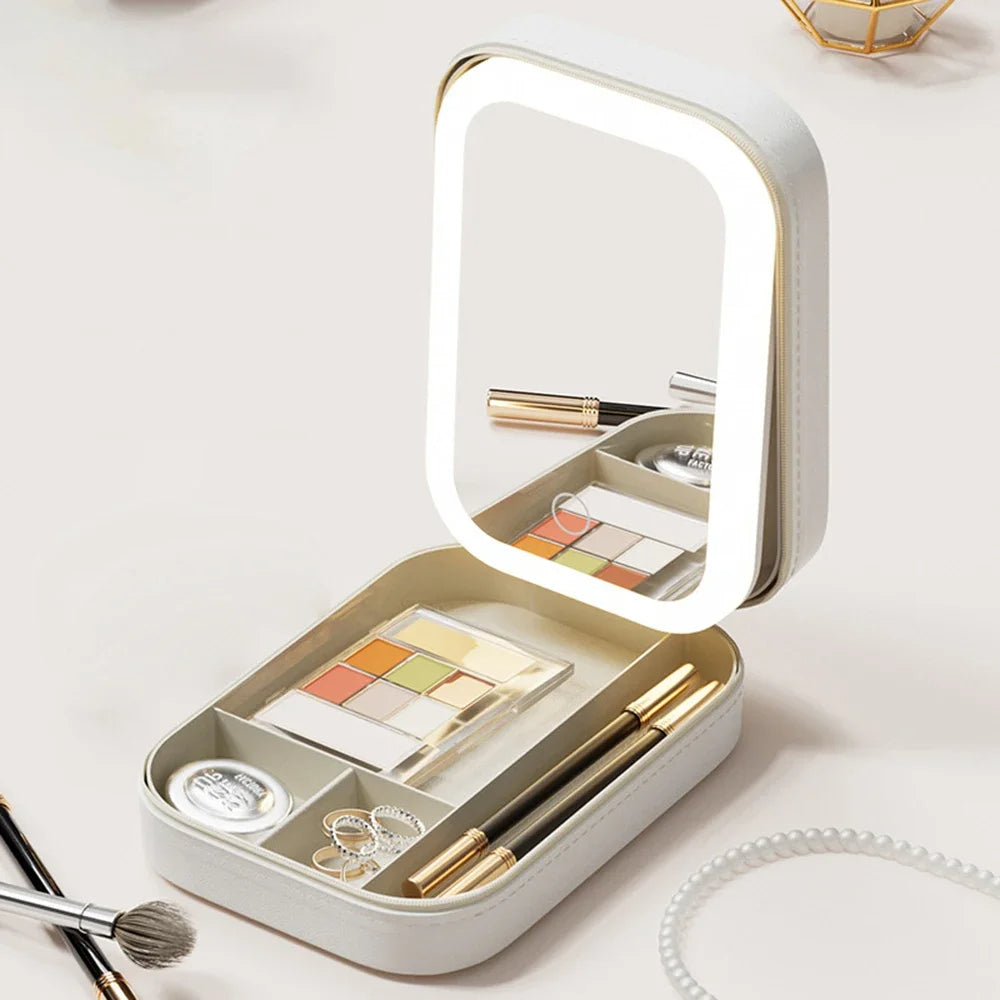 LED Mirror Cosmetic Case | Professional Lighting, Travel Read
