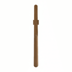 Wooden door handle on a white background
