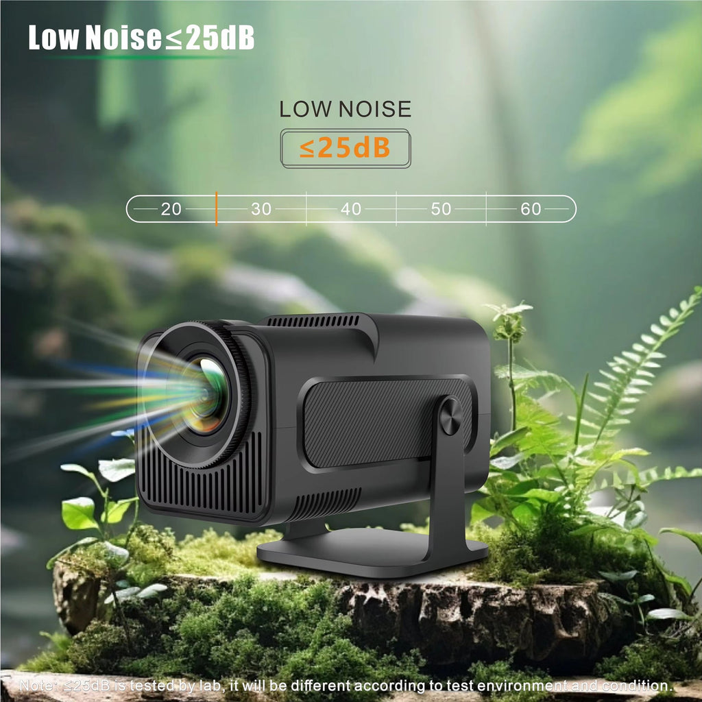 Projector with low noise feature displayed in a natural setting