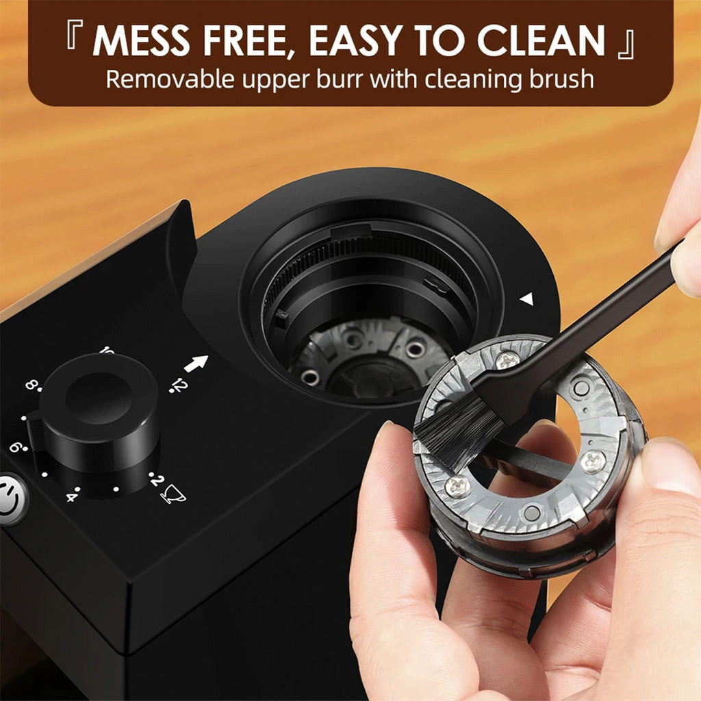 Coffee Grinder | 28 Settings, Flat Burrs, Anti-Static, 2-12 Cups, Espresso to French Press