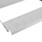 White plastic threshold ramp on a white background