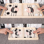 2-in-1 Table Football & Shuffleboard | Wooden Board, 58 x 31cm