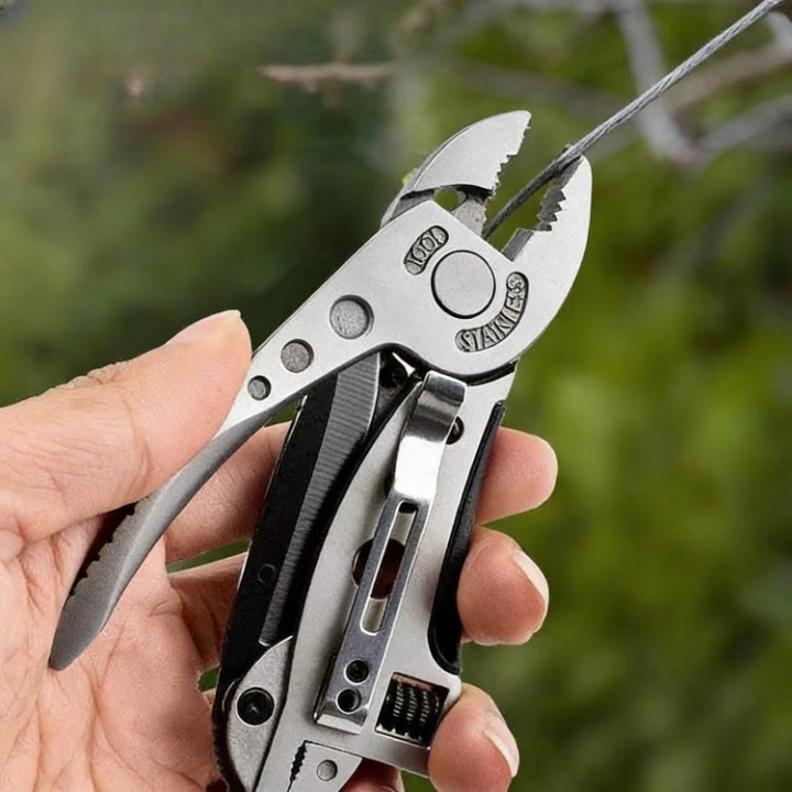 Stainless Steel Multifunction Pliers | Locking Mechanism, 12.2cm
