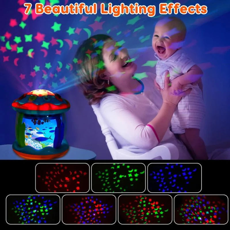 Night Light Projector | Rotating Figures, Melodies & Animal Sounds