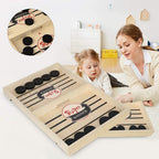 2-in-1 Table Football & Shuffleboard | Wooden Board, 58 x 31cm