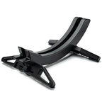 Black metal stand on a white background