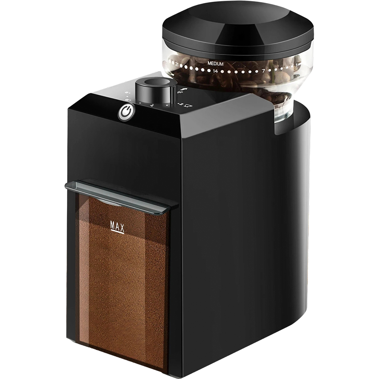 Coffee Grinder | 28 Settings, Flat Burrs, Anti-Static, 2-12 Cups, Espresso to French Press