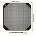 Screen mesh with dimensions labeled on a white background