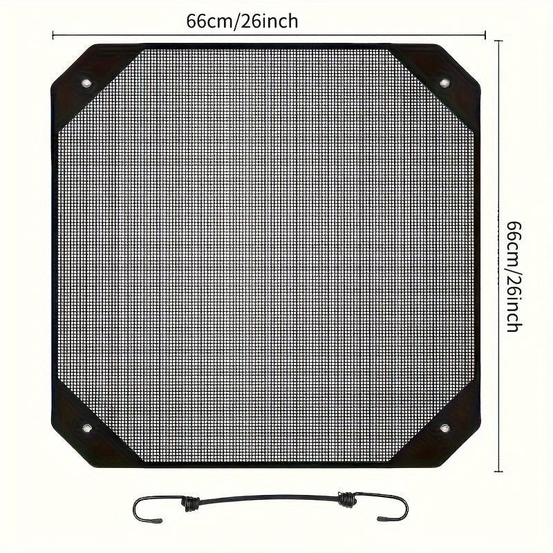 Screen mesh with dimensions labeled on a white background