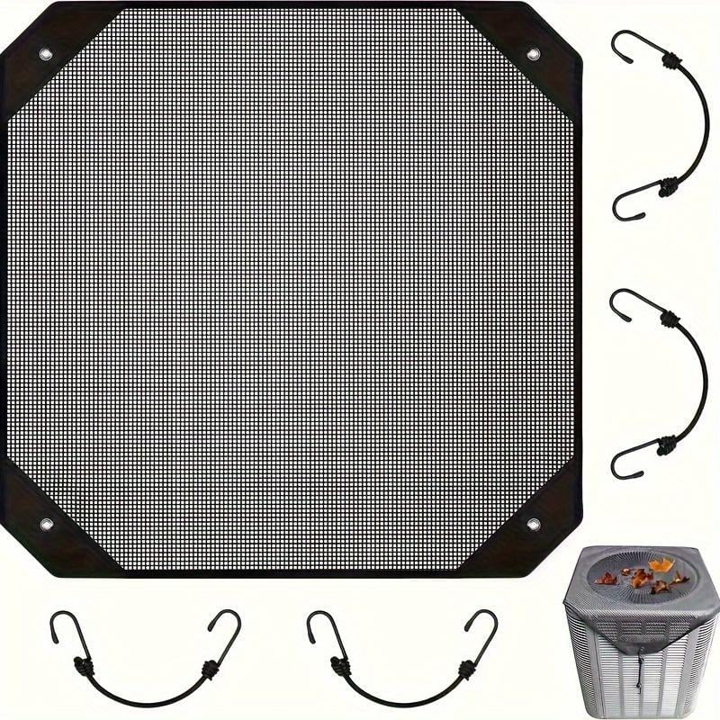 Screen cleaning kit with screen, hooks, and filter on a white background