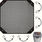 Screen cleaning kit with screen, hooks, and filter on a white background