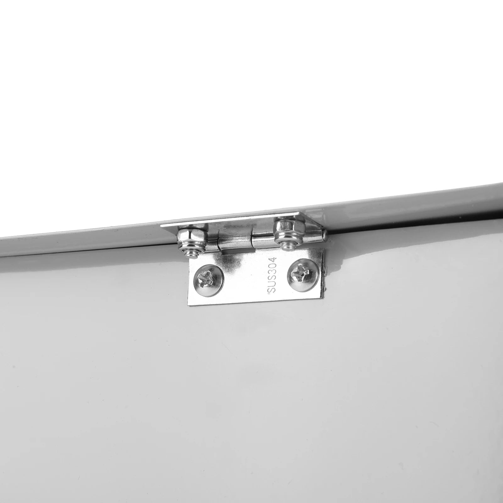 Metallic hinge on a white background