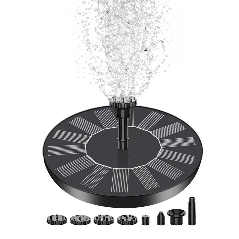 Solar Fountain Pump with 8 Nozzle Attachments | No Cables or Batteries