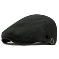 Gray mesh cap with a strap on a white background
