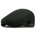 Gray mesh cap with a strap on a white background