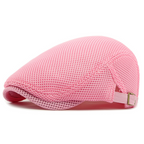 Mesh Breathable Newsboy Cap with Adjustable Strap | Summer Flat Cap
