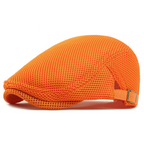 Mesh Breathable Newsboy Cap with Adjustable Strap | Summer Flat Cap