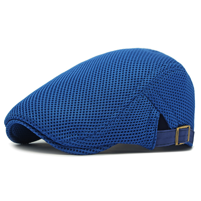 Mesh Breathable Newsboy Cap with Adjustable Strap | Summer Flat Cap