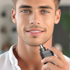Nose and Ear Hair Trimmer with LED Display | Painless Rounded Blade