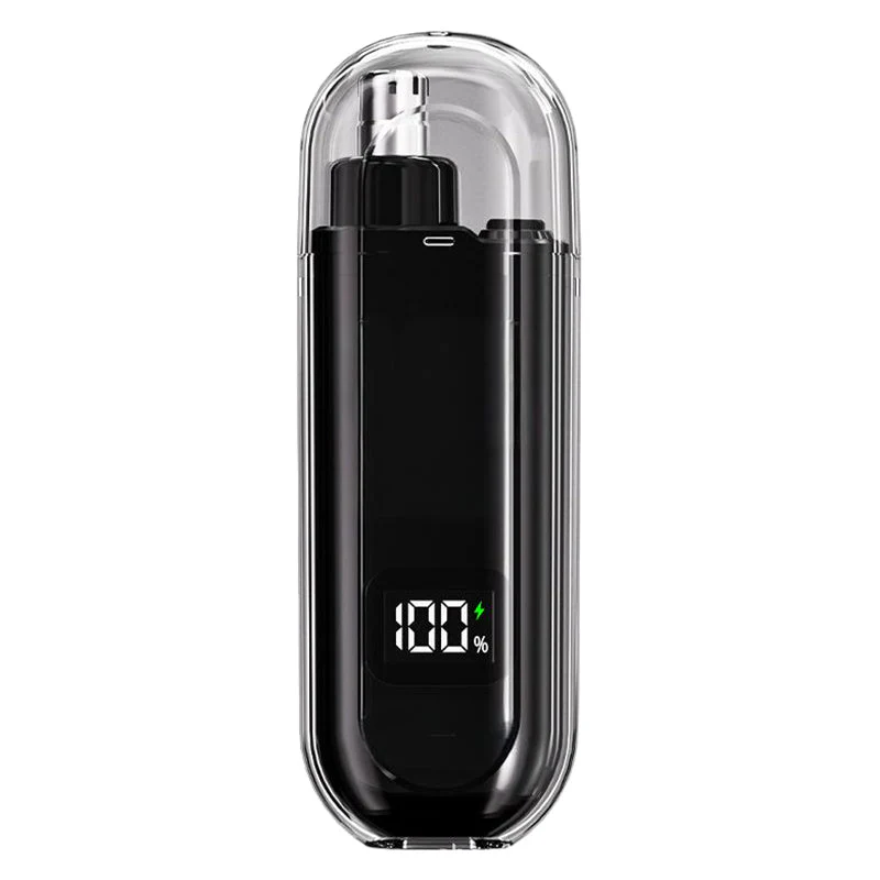 Nose and Ear Hair Trimmer with LED Display | Painless Rounded Blade