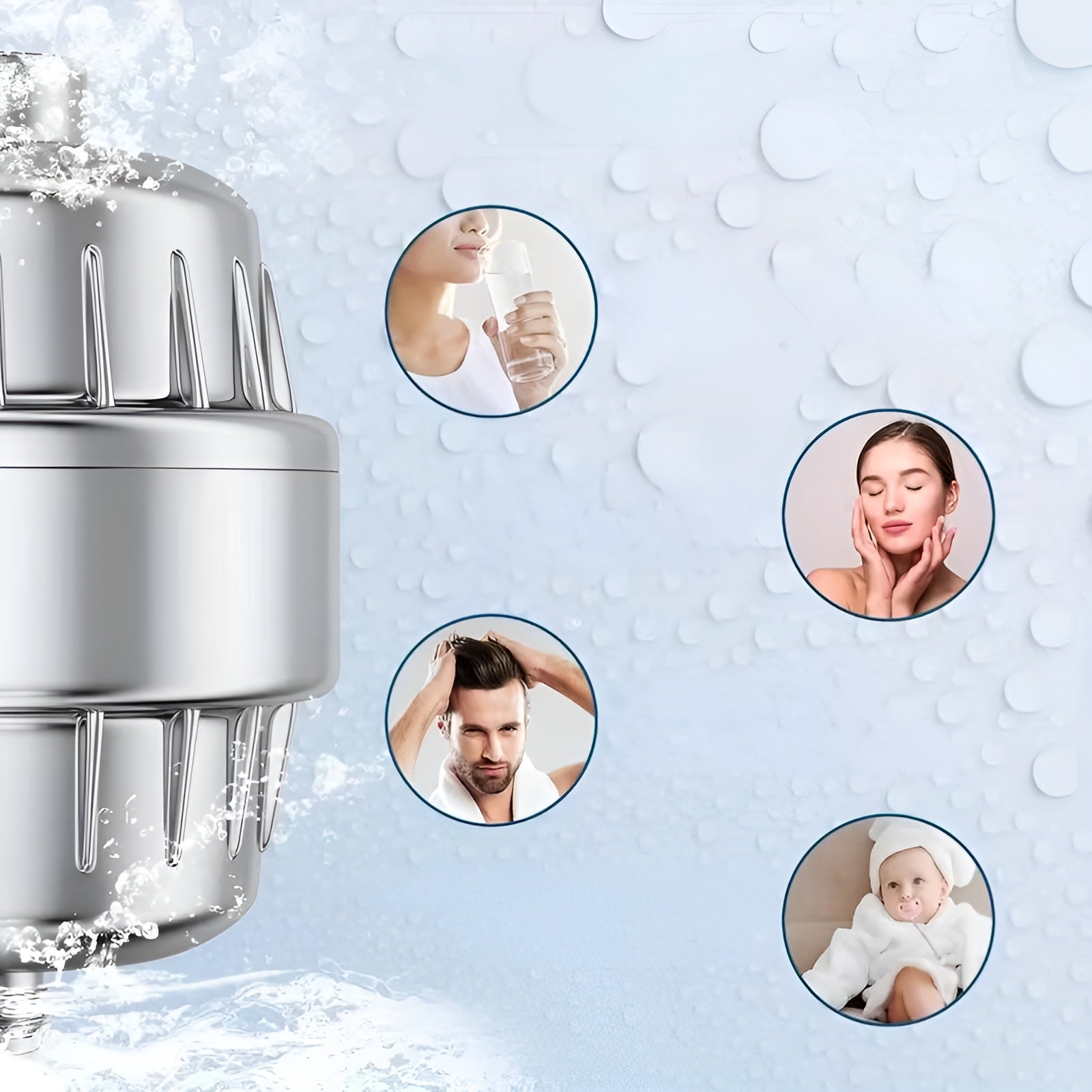 Shower Filter with Advanced Filtration | Removes Chlorine, Gentle on Skin & Hair