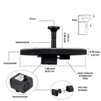 Solar Fountain Pump with 8 Nozzle Attachments | No Cables or Batteries