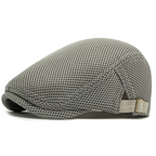 Mesh Breathable Newsboy Cap with Adjustable Strap | Summer Flat Cap