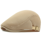 Mesh Breathable Newsboy Cap with Adjustable Strap | Summer Flat Cap