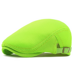 Mesh Breathable Newsboy Cap with Adjustable Strap | Summer Flat Cap
