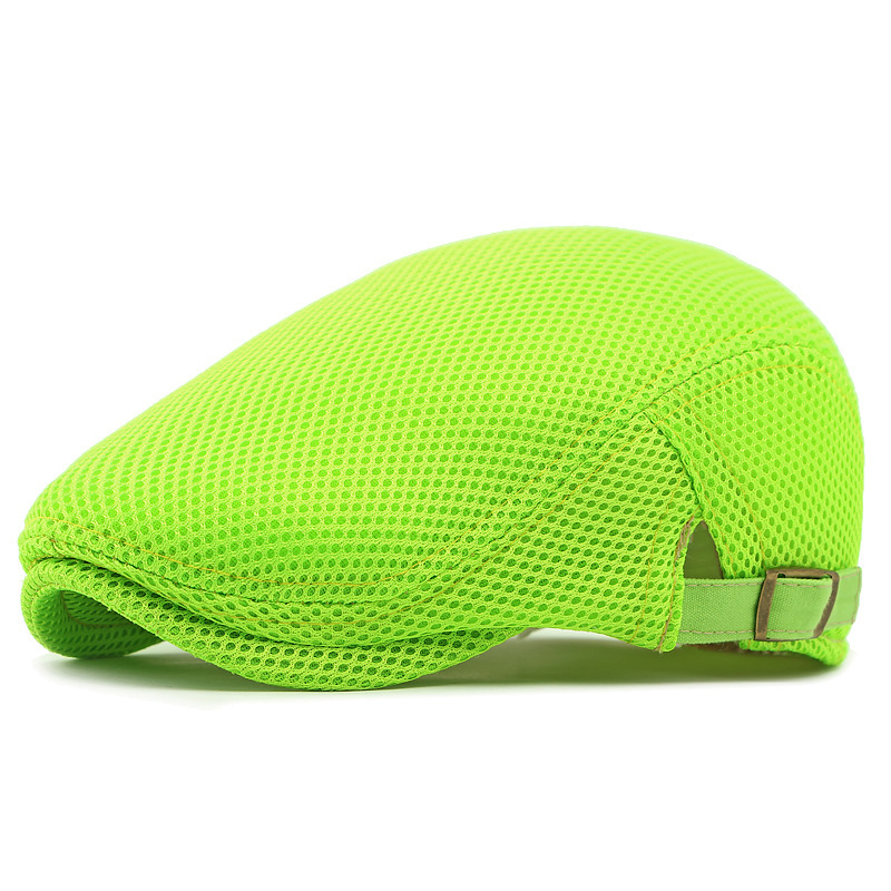Mesh Breathable Newsboy Cap with Adjustable Strap | Summer Flat Cap