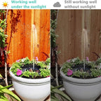 Solar Fountain Pump with 8 Nozzle Attachments | No Cables or Batteries