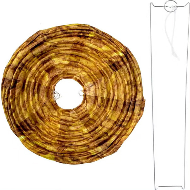 Coiled rope light with packaging on a white background
