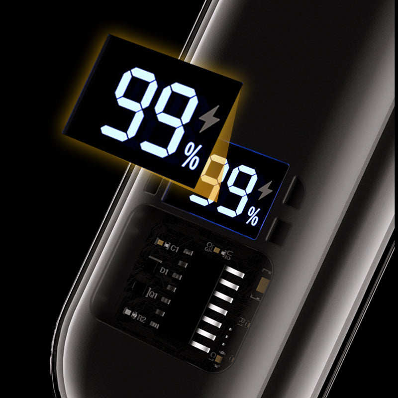 Nose and Ear Hair Trimmer with LED Display | Painless Rounded Blade