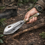 Multifunction Garden Shovel | Hardened Steel, Serrated Edge, Compact
