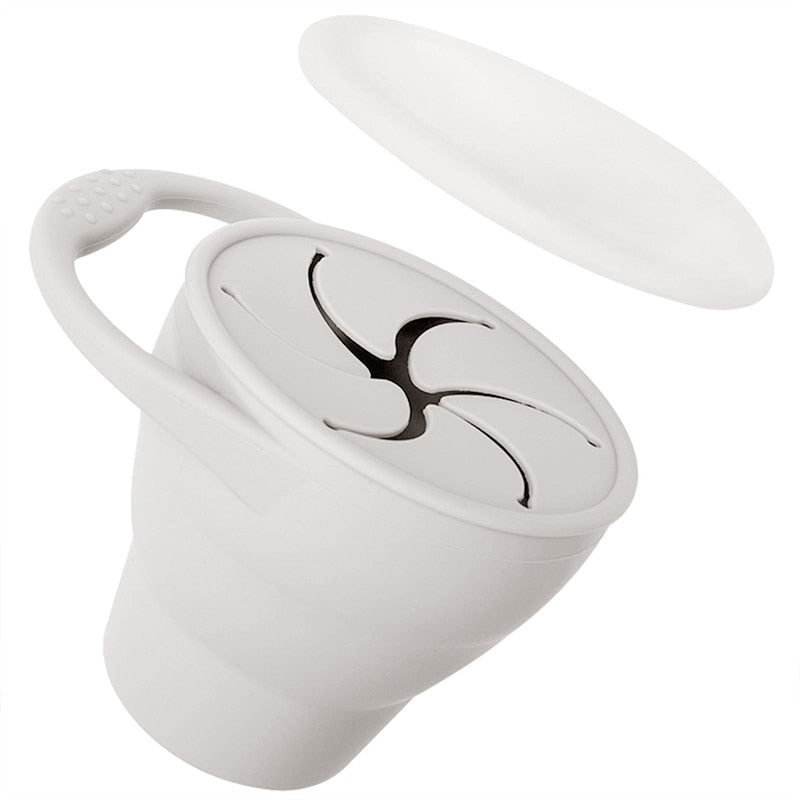 White wireless earbuds with charging case on a white background