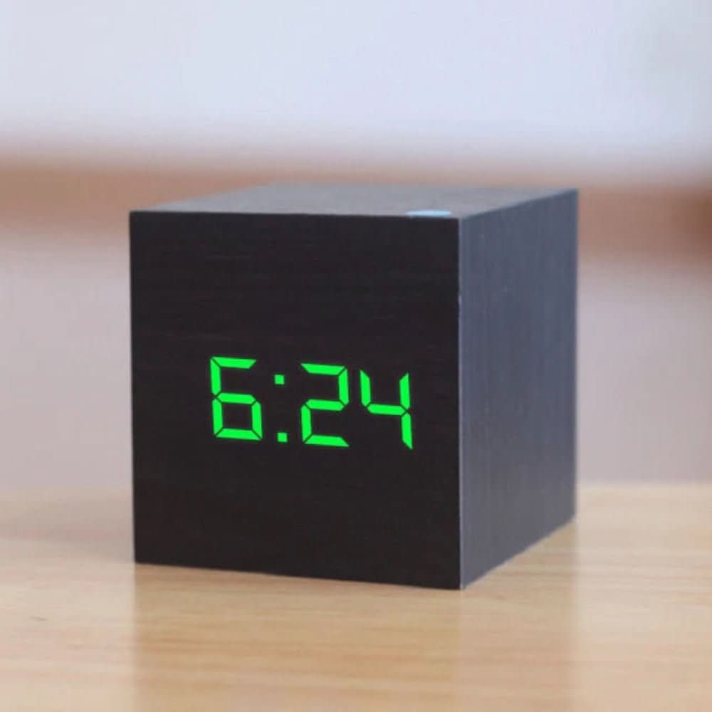 LED Cube Alarm Clock | Time, Date & Temperature on One Screen