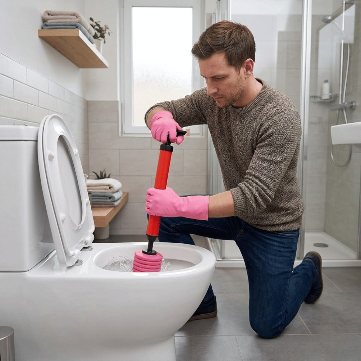 High-Pressure Drain Cleaner Pump | For Toilets, Sinks & Showers