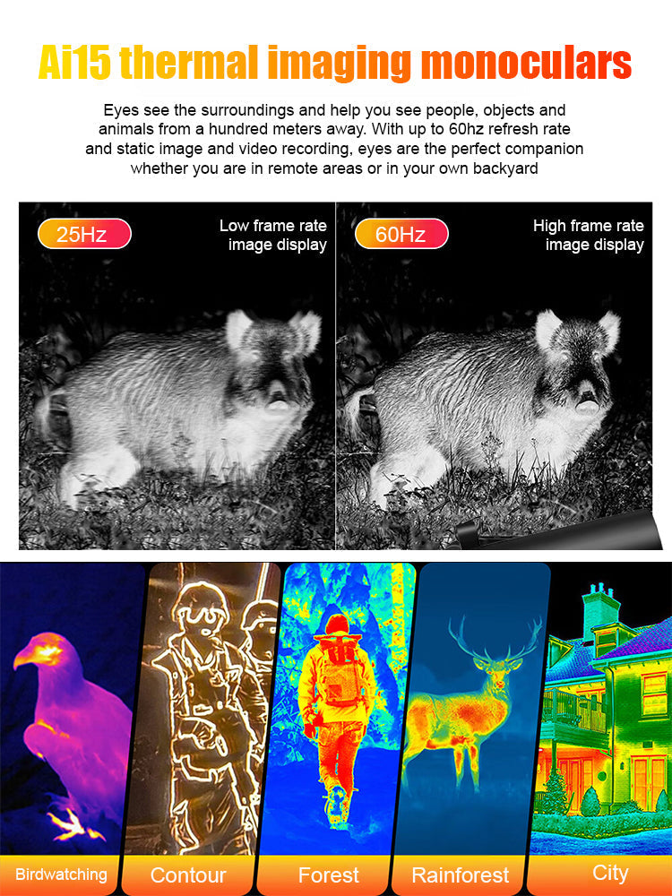 Night Vision Device with Thermal Camera | HD Display, 200m Range