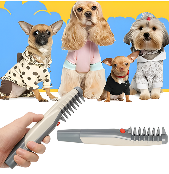 Pet Dematting Comb | Gentle Rounded Blades for Dogs and Cats