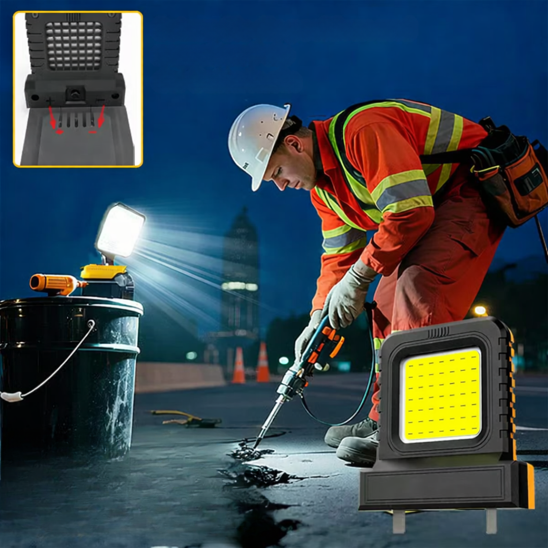 Cordless Work Light | Fits Makita, DeWalt, Milwaukee, Bosch, Einhell Batteries