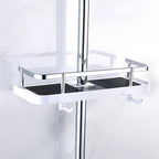Clamp-On Shower Shelf | Stainless Steel, Holds 5kg, Rust-Free