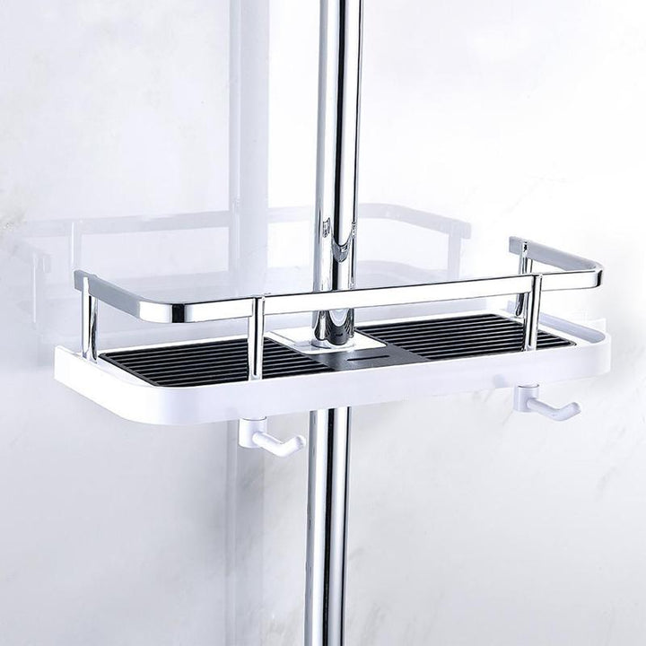 Clamp-On Shower Shelf | Stainless Steel, Holds 5kg, Rust-Free