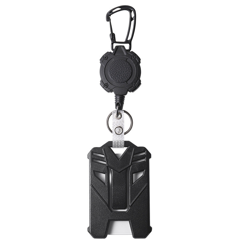 Retractable ID Holder | 80cm Reach, 360° Rotation, Carabiner Clip