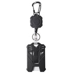 Retractable ID Holder | 80cm Reach, 360° Rotation, Carabiner Clip