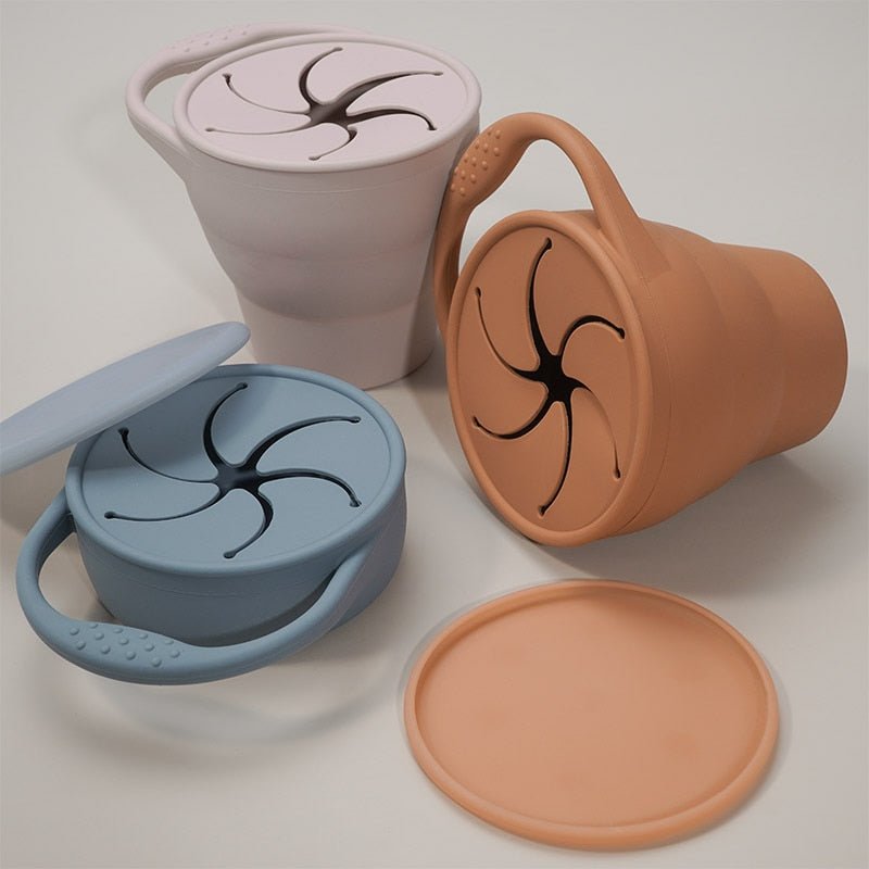 Silicone Snack Cup for Kids | Leak-Proof Lid, BPA-Free